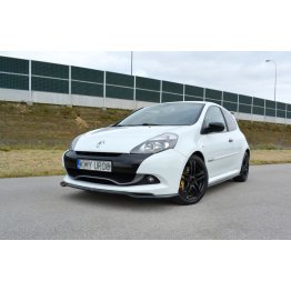 Накладка сплиттер на передний бампер на Renault Clio III RS рестайл